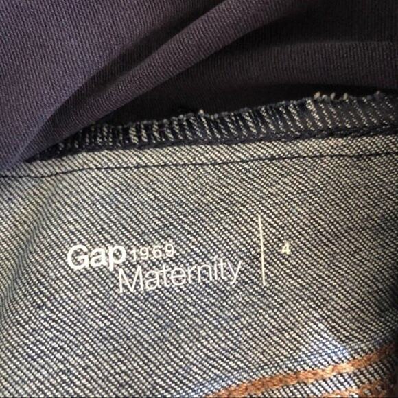 Gap Maternity Jeans Women Size 4 Dark Indigo Bootcut Full Panel Stretch New - Picture 8 of 11